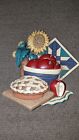 Home Interior 3d Apple Pie Muffin Bakery Usa Wall Deco Vintage 8 X 7"