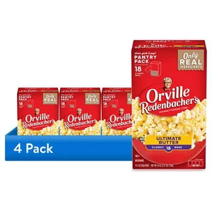 (4 pack) Orville Redenbacher’s Ultimate Butter Popcorn, 18 Count - Picture 1 of 8