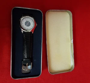 Vintage Fahrenheit Wrist Watch, 30m Water Resistant, Genuine Leather, in Box - Picture 1 of 8