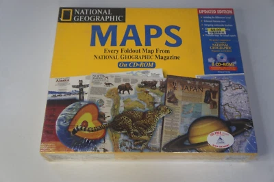 PC Big Box National Geographic Maps Updated Edition PC CD-ROM - NEW - Image 1 of 4