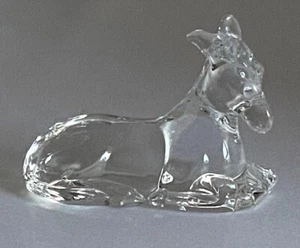 Waterford Crystal Nativity Collection Donkey Figurine Sculpture, Ireland, Mint - Picture 1 of 7
