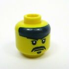 LEGO Minifig Head DkBlue Headband Black Moustache 3626cpb1483 col239 Series 15