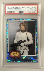 2022 Star Wars Sapphire - LUKE IN DISGUISE #125 - PSA 10 GEM MINT - Picture 1 of 4