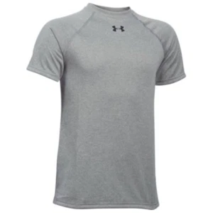 Under Armour Boy's True Grey Heather Short Sleeve Locker Tee - Picture 1 of 1