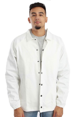 OFF WHITE Giacca a maglia Coach Publish Brand Coach nuova con etichette in denim bianco bone off taglia XL