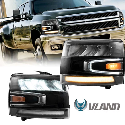 VLAND For 2007-2013 Chevy Silverado 1500 2500HD 3500HD Full LED Headlights 1Pair - Image 1 of 4