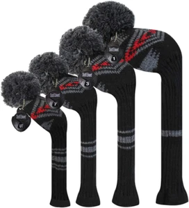 Knit Wood Golf Covers 4 Pieces Handmade Knitted Item Fit over Well Driver Wood(4 - Picture 1 of 12