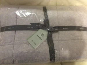 West Elm F/Q mezcla de lino belga caja puntada edredón lila ¡nuevo con etiquetas! Full/Queen - Imagen 1 de 1