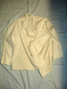 Vtg WHITE CHEF COAT JACKET. Chefs Direct. XXXL. 3XL. Button Down 403TBUV - Picture 1 of 2