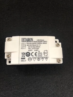 LETARON AED08P-700ILS LED Replacement Transformer LED DRIVER-OUPUT:3-12V 625-700mA Power Supply - Image 1 of 3