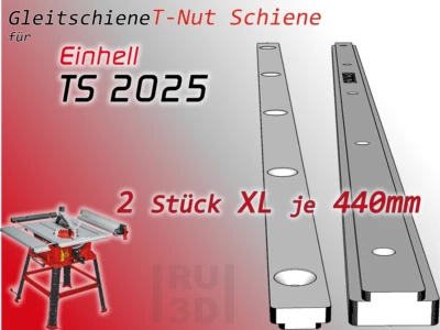 RU3D 2x440mm T-Nut Schiene f. EINHELL TS 2025 Tischkreissäge, Schiebeschlitten