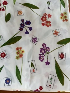 GARNET HILL 100% Cotton Floral Print Shower Curtain 72”x72” Made In Portugal - Picture 1 of 8