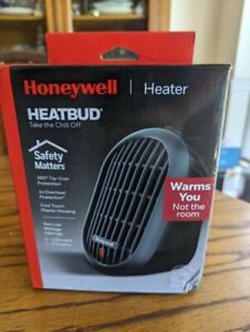 Honeywell HeatBud Ceramic Space Heater with Two Heat Settings, Black 