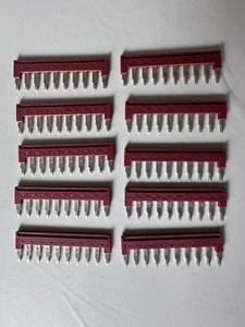 DIN Rail Terminal Block Jumpers 10 Quantity DSS4N-10P Dinkle 10 AWG 10 Pole DK4N - Picture 1 of 2