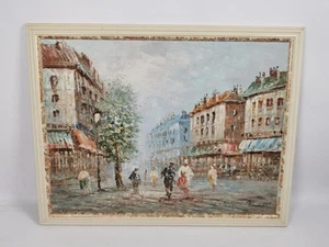 Impressionist Painting Paris Street Scene France Framed Signed - Picture 1 of 12