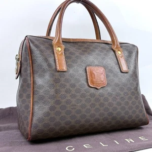 Used CELINE Mini Boston Handbag Macadam Authentic Japan - Picture 1 of 10