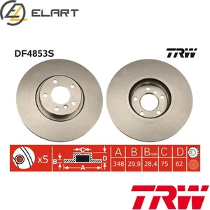 2x BRAKE DISC DF4853S FOR BMW X6/E71/E72/F16/F86 X5/E70/F15/F85 N55B30 N54B30 - Picture 1 of 16