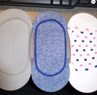 new 3 pair hue foot liners shoe liner one size fit - Image 1 of 4