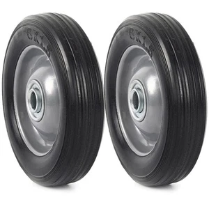 (2-Pack) Gruppi Ruota in Gomma Massiccia Senza Piatti 6” x 1,5” - Mano di Ricambio... - Foto 1 di 6