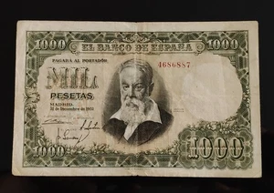 1000 PESETAS DE 1951 DE SOROLLA DE MADRID, PICK 143A, BC, SIN SERIE. - Imagen 1 de 4