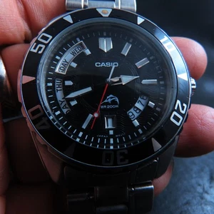 MDV-103 Casio Swordfish Diver 200M Special Daydate Quartz Men Watch - Picture 1 of 11