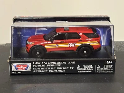 Motormax 1:43 Scale Custom FDNY EMS Division 2 Ford Police Interceptor Utility. - Image 1 of 2
