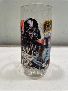 1980 Star Wars The Empire Strikes Back Boba Fett Darth Vader Burger King Glass - Picture 1 of 3