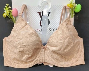 Victoria Secret Invisible Lift Full Coverage Minimizer Underwire Bra 38DD Beige - Picture 1 of 9