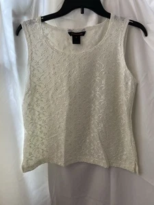 Francesca Rose Lace Tank Top Size Medium Cream Color - Picture 1 of 5