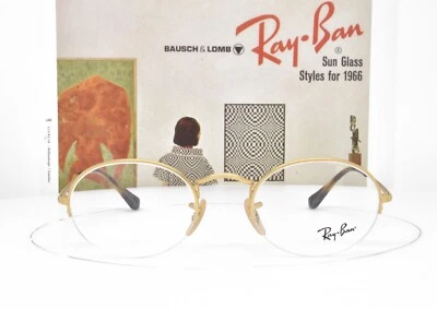 Gafas Ray-Ban oro satinado medio borde redondo ovalado 49-22-145 6547 3033 Foto 1 de 4