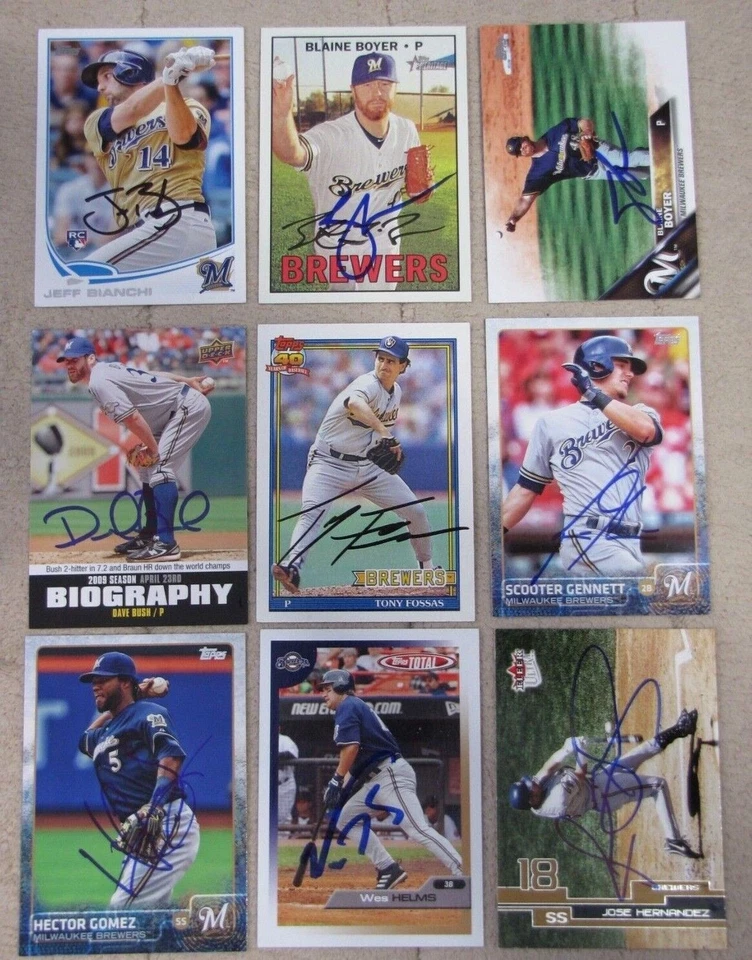Milwaukee Brewers Signed Autographed Auto Cards (Pick Your Players) - Image 1 of 1