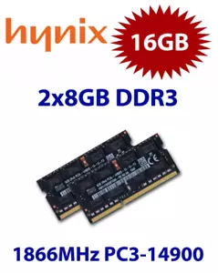 HYNIX 2x 8 GB 16 GB DDR3L RAM 1866 MHz/1867 MHz PC3L-14900S per iMac 2015+notebook - Foto 1 di 1