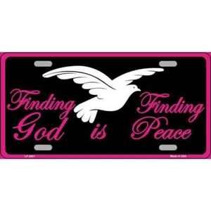 Placa de licencia Finding God Finding Peace Black Metal novedad etiqueta LP-2891 - Imagen 1 de 1