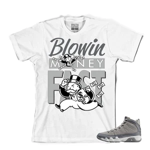 Tee to match Air Jordan Retro 9 Cool Grey. Blowing Money Fast - Picture 1 of 3