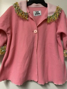 CORKY & CO GIRLS M/L  5/6 7/8 PINK MULTICOLORED SWING COAT JACKET WITH HAT - Picture 1 of 10
