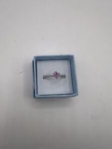 Silver Ring Size 8, .62ct Tajikistan Pink Sapphire Unheated Untreated Rare