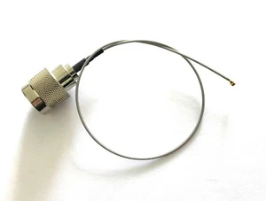 Paquete de 5 cables WIFI de alta frecuencia de 6 GHz enchufe macho coleta U.FL a N de 12 pulgadas - Imagen 1 de 3