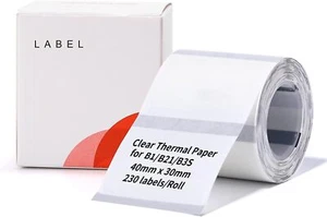 NIIMBOT Label Maker Tape 1.57" x 1.18" 40×30 mm Printer Sticker Paper with Se... - Picture 1 of 7