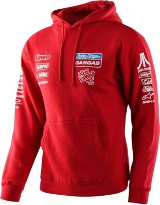 Troy Lee Designs TLD Mens Gasgs Team Pullover Hoodie Sweatshirt Red 2XL XXL - Image 1 of 2