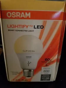 Osram 74283 Dim Smart+ LED Light Bulb, A19 Dimmable White, 60W Equivalent,... - Picture 1 of 4