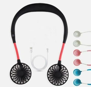 RECHARGEABLE USB SPORT COOLING NECK FAN fitness running jogging yoga gym workout - Picture 1 of 19