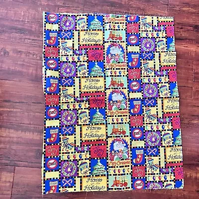Retro Sewing Fabric Christmas MBT Kimberly Montgomery Santa Cotton Quilting 29” - Image 1 of 4