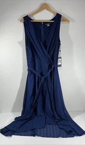 Tommy Hilfiger Size: 12 Navy Blue Sleeveless Tie Waist NWT - Picture 1 of 11