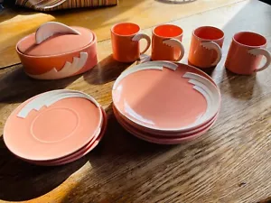 DESSERT SET Fujimori Kato Kogei Covered Bowl/cups/plates/saucers - JAPAN MINT - Picture 1 of 5