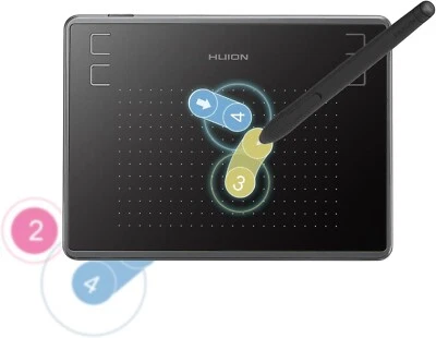 HUION Drawing Tablet Inspiroy H430P, 4.8 x 3 Inch Graphic Drawing Tablet, Batte - Image 1 of 4