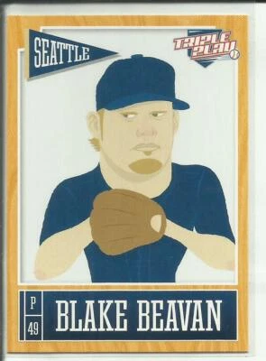 2013 Panini Triple Play #72 Blake Beavan Seattle Mariners - Image 1 of 2