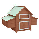 Chicken Coop Mocha and White 152x96x110  Solid Firwood O6C7
