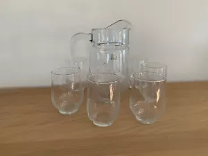 Luminarc *Aspen*- Blattmotiv - Krug mit 6 Trinkgläsern - TOP Zustand - RAR - Bild 1 von 4