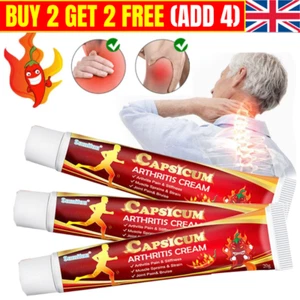 Crema artrite Capsicum Joint Body Pain Relief per artrite reumatoide Regno Unito - Foto 1 di 9