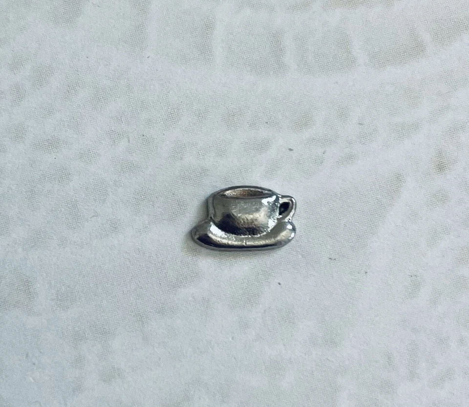 Dije flotante taza de café blanco Foto 1 de 1